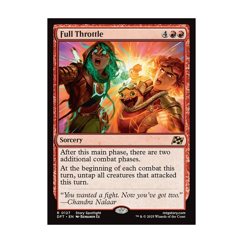 full throttle mtg card Full Throttle Art Card (Gold-Stamped Signature) Art Series: Aetherdrift (ADFT) #23