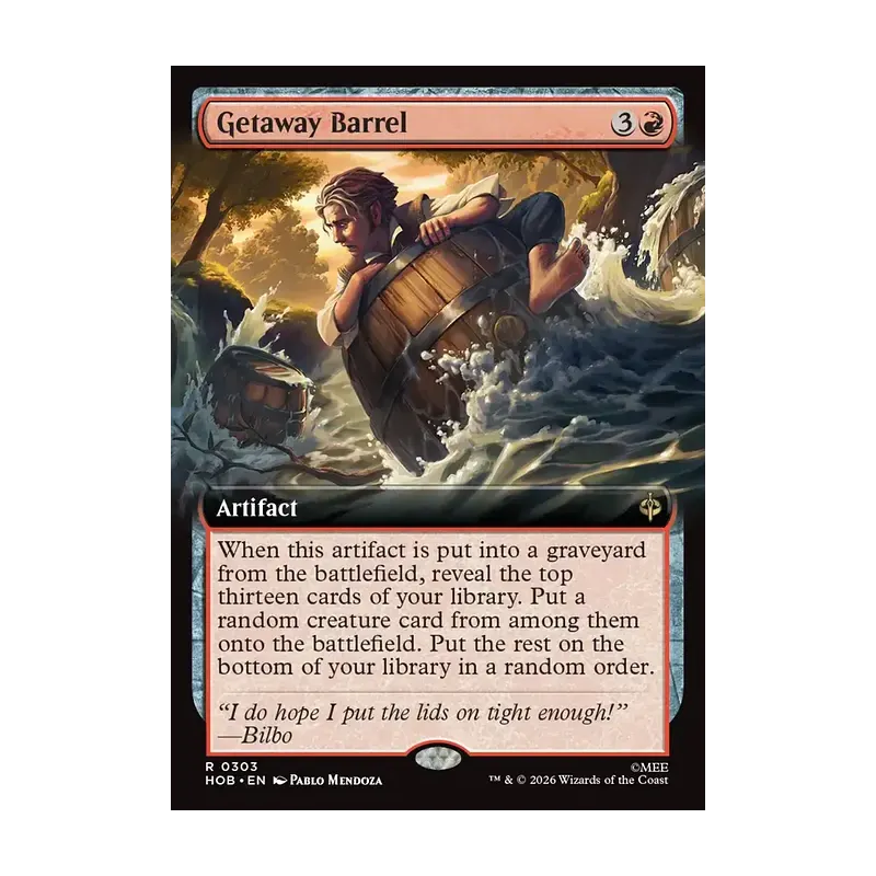 Getaway Barrel (Extended Art) - The Hobbit (Near Mint)