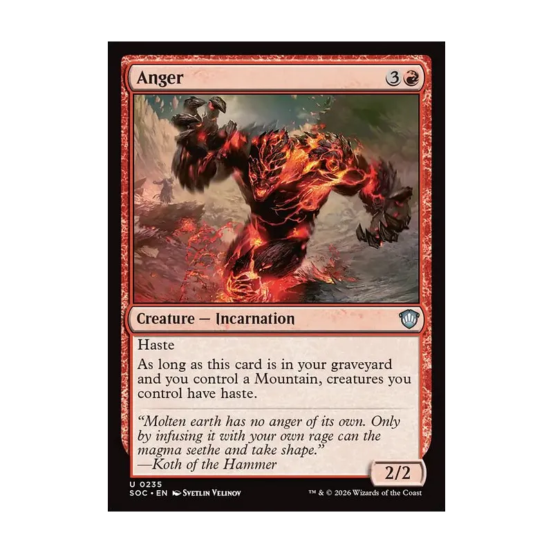 Anger - Secrets of Strixhaven Commander (Near Mint)
