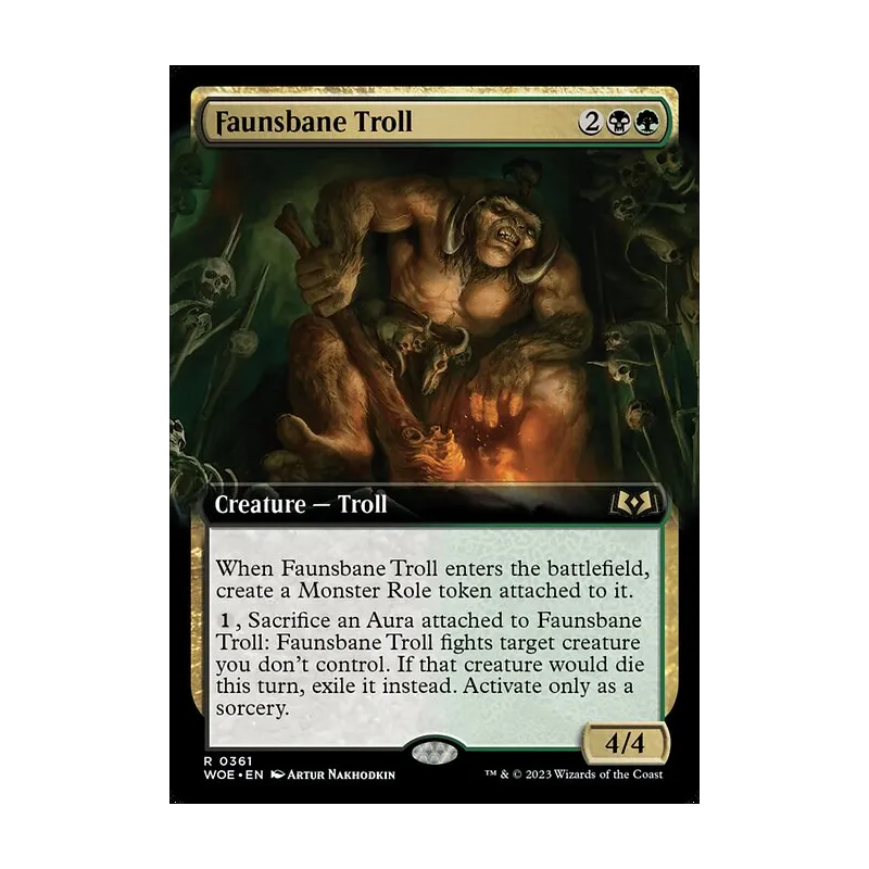 Faunsbane Troll (Extended Art) - Wilds of Eldraine (Near Mint)