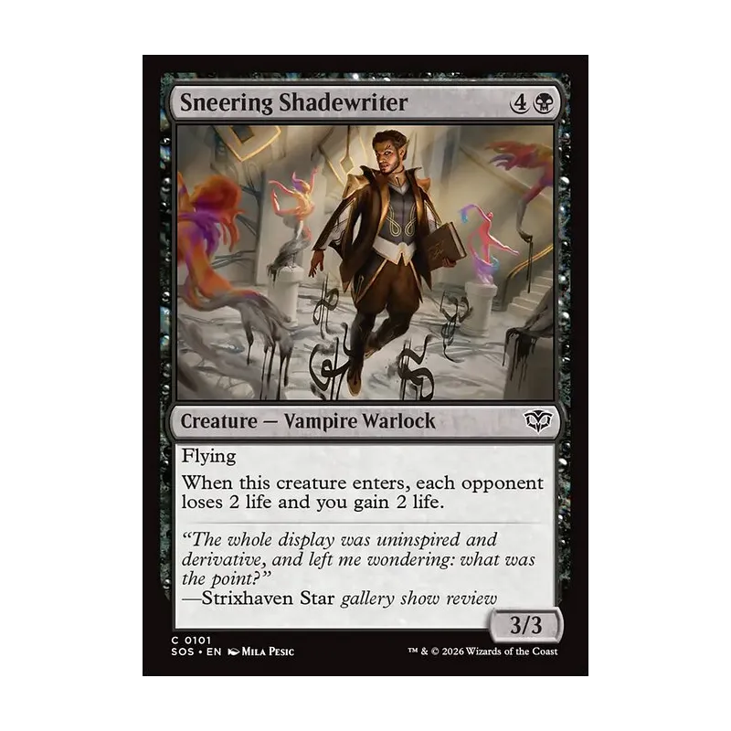Sneering Shadewriter - Secrets of Strixhaven (Near Mint)