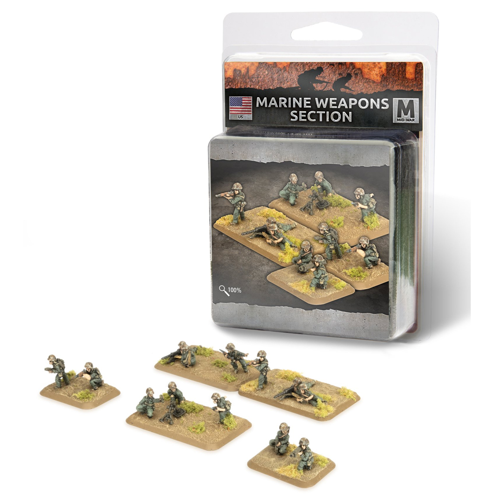Flames of War WW2: American - Marine Weapons Section