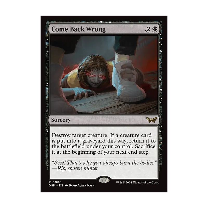 Come Back Wrong (0086) - Duskmourn: House of Horror (Near Mint)