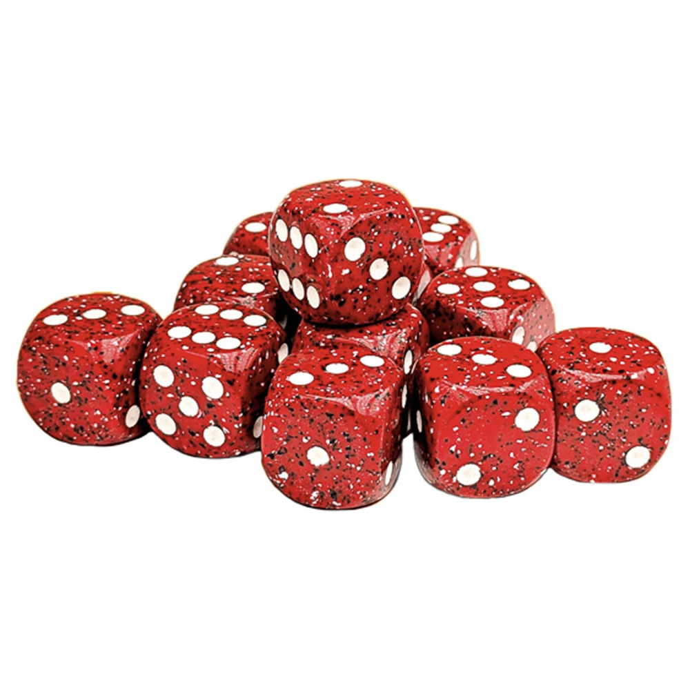 Chessex 16mm d6 Set: Speckled - Lava Stone (12) (Preorder)