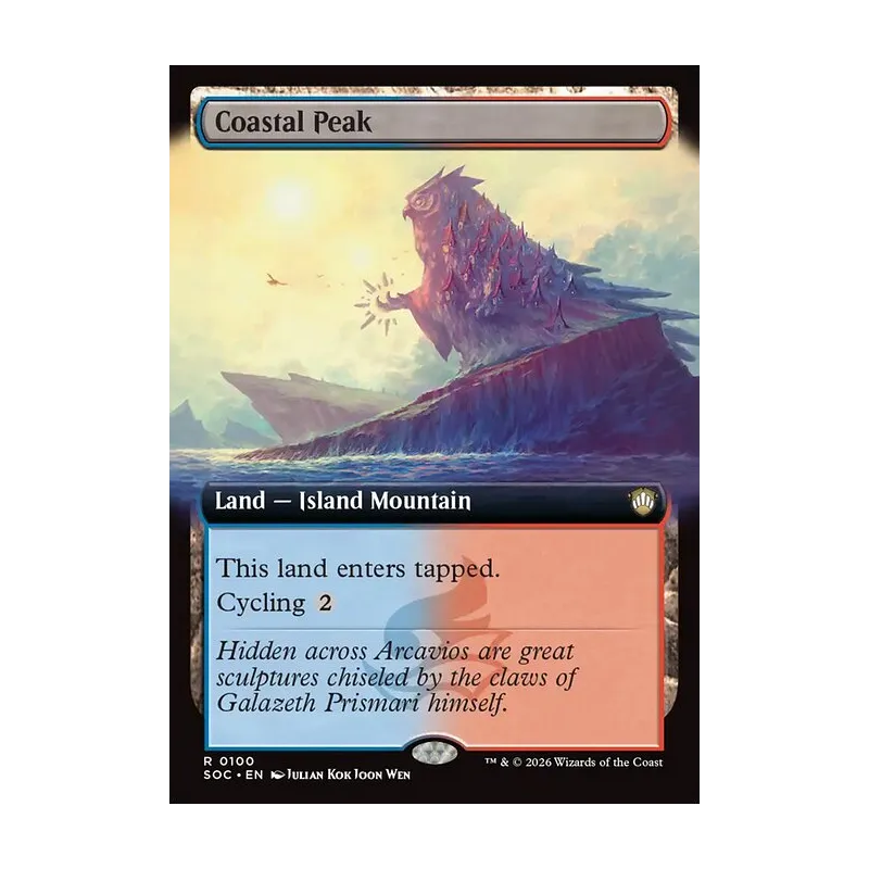 Coastal Peak (Extended Art) - Secrets of Strixhaven Commander (Near Mint)
