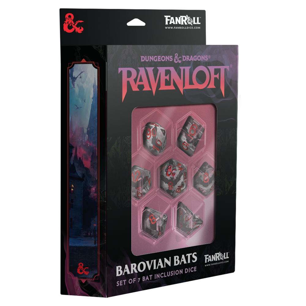 D&D Inclusion Dice: Ravenloft - Barovian Bats (7) (Preorder)