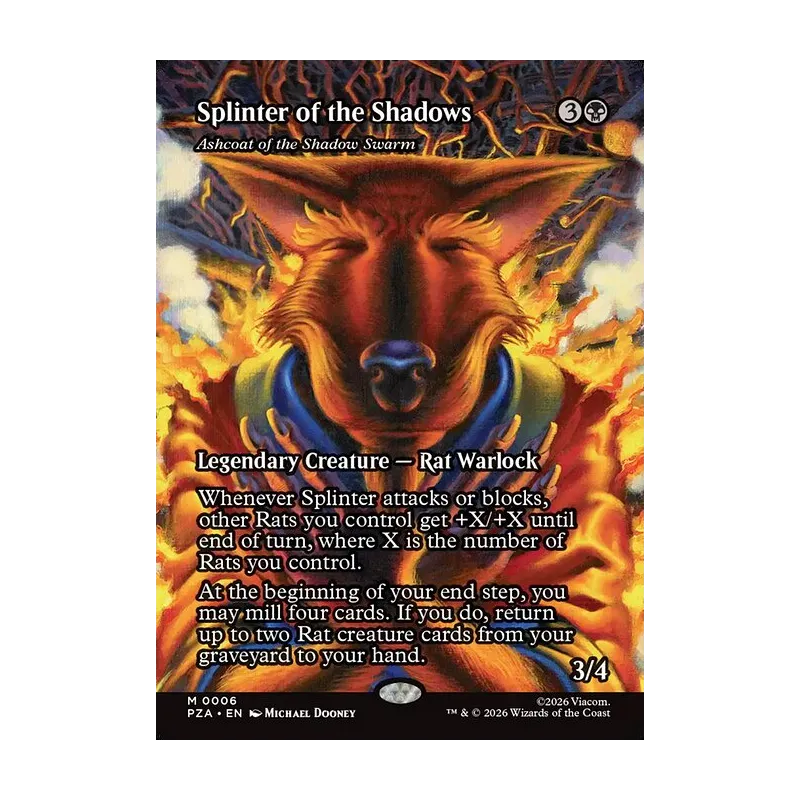 splinter mtg card Commander EDH Deck Splinter, Radical Rat 100 Magic Cards Custom Deck Ninjas Teenage Mutant Ninja Turtles TMNT that ability triggers an additional time. Splinter, Hamato Yoshi Teenage
