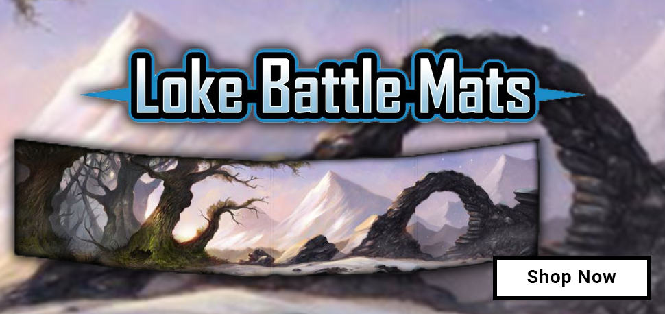 A Loke Battle Mats' Game Master Screen showing a Nature landscape