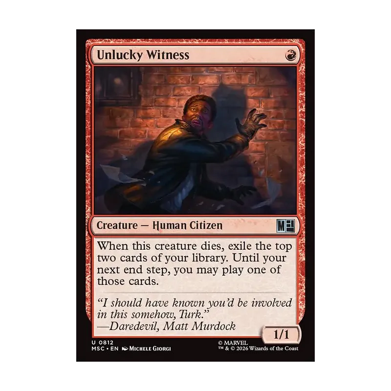 Unlucky Witness - Marvel Super Heroes Commander (Near Mint)