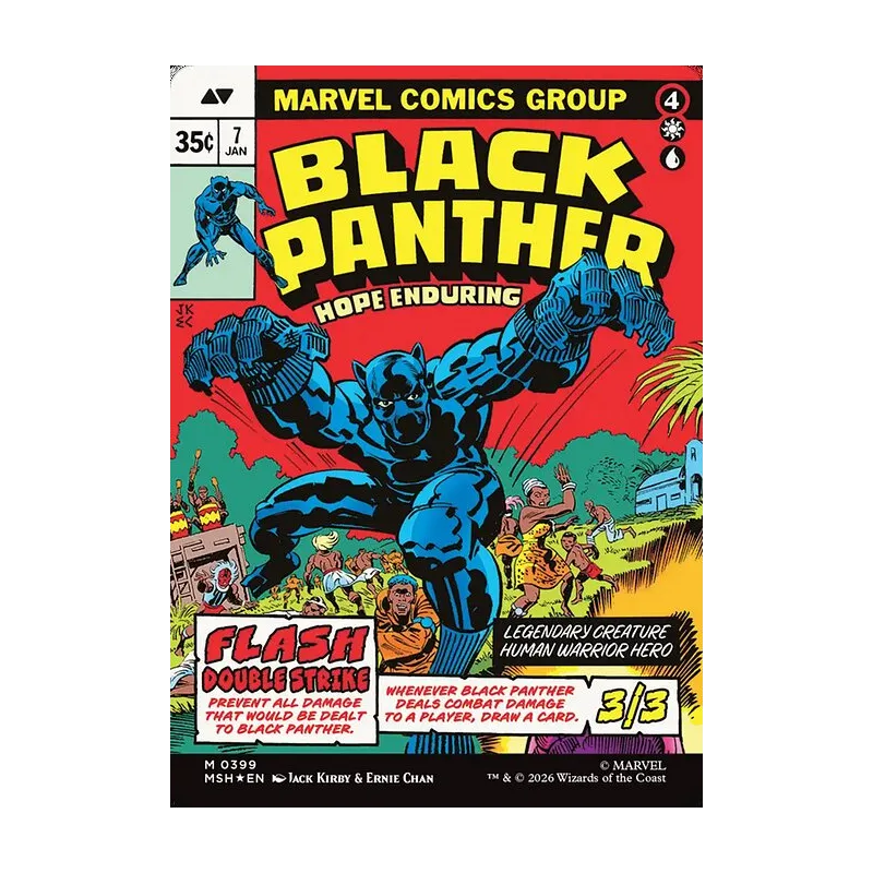 King T'Challa / Black Panther, Hope Enduring (Borderless) (0399) - Marvel Super Heroes (Foil Near Mint)
