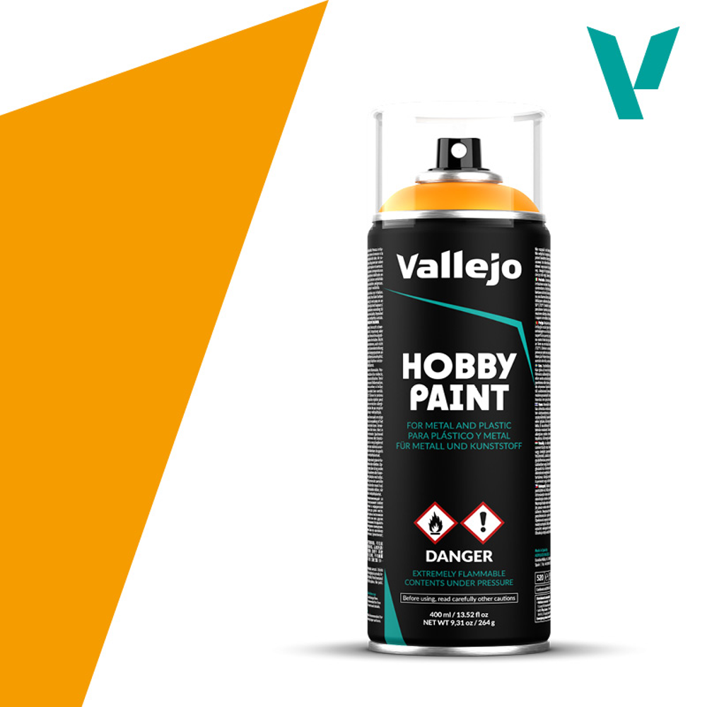 Vallejo Hobby Paint Aerosol: Sun Yellow (400ml)