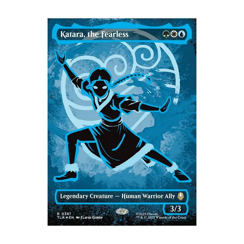 Katara, the Fearless (Borderless) (Neon Ink Foil) - Avatar: The Last Airbender (Foil Near Mint)