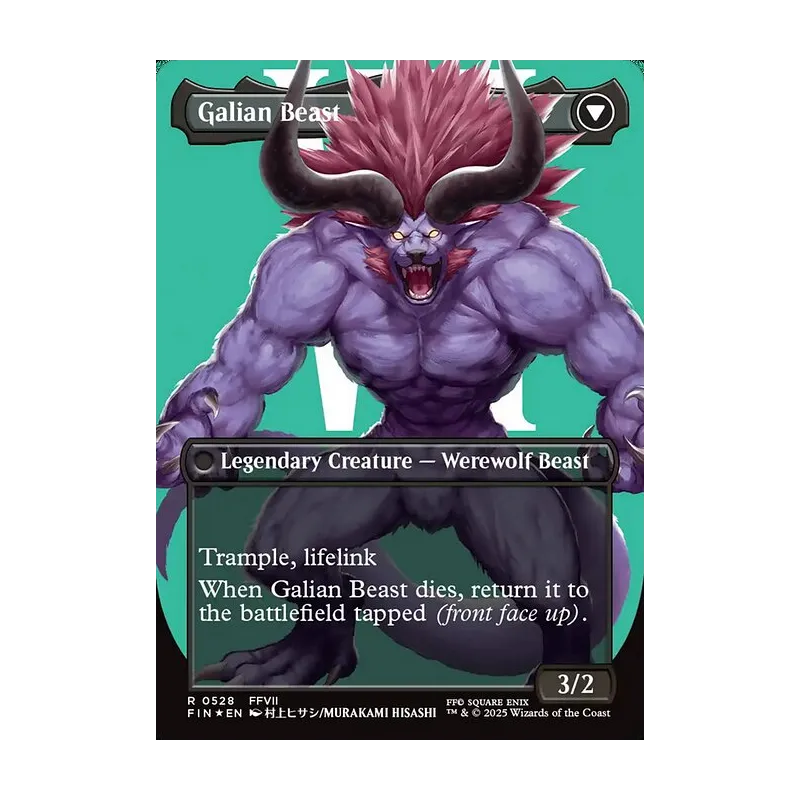 Vincent Valentine // Galian Beast (Borderless) (Surge Foil) - Final Fantasy (Foil Near Mint)