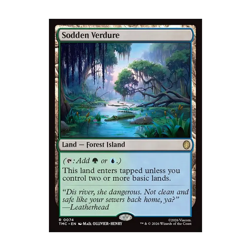 Sodden Verdure (Surge Foil) - Teenage Mutant Ninja Turtles Commander (Foil Near Mint)
