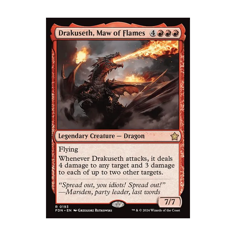 Drakuseth, Maw of Flames - Foundations (Near Mint)
