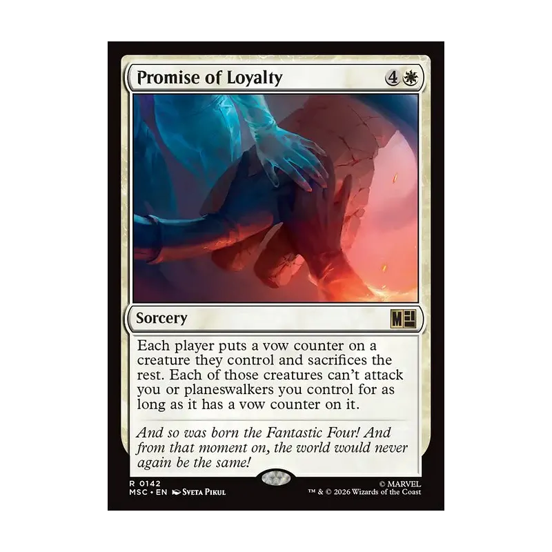 Promise of Loyalty (Surge Foil) - Marvel Super Heroes Commander (Foil Near Mint)