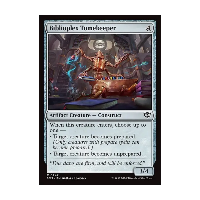 Biblioplex Tomekeeper - Secrets of Strixhaven (Near Mint)