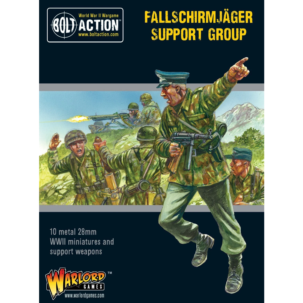 Bolt Action: Fallschirmjager Support Group (HQ, Mortar & MMG)