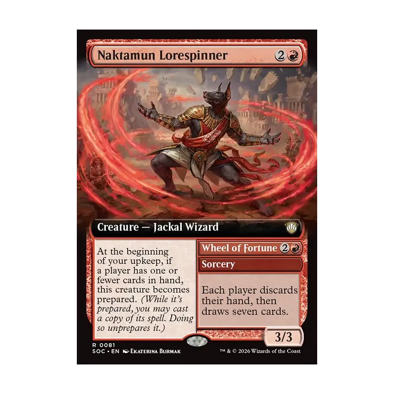 Naktamun Lorespinner // Wheel of Fortune (Extended Art) - Secrets of Strixhaven Commander (Near Mint)