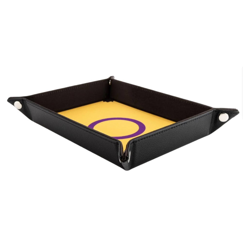 Pride Fold-Up Velvet Dice Tray: Intersex (Preorder)