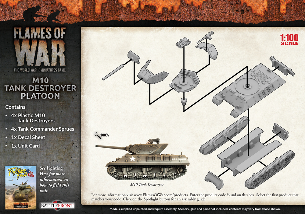 Flames of War WW2: US - M10 Tank Destroyer Platoon