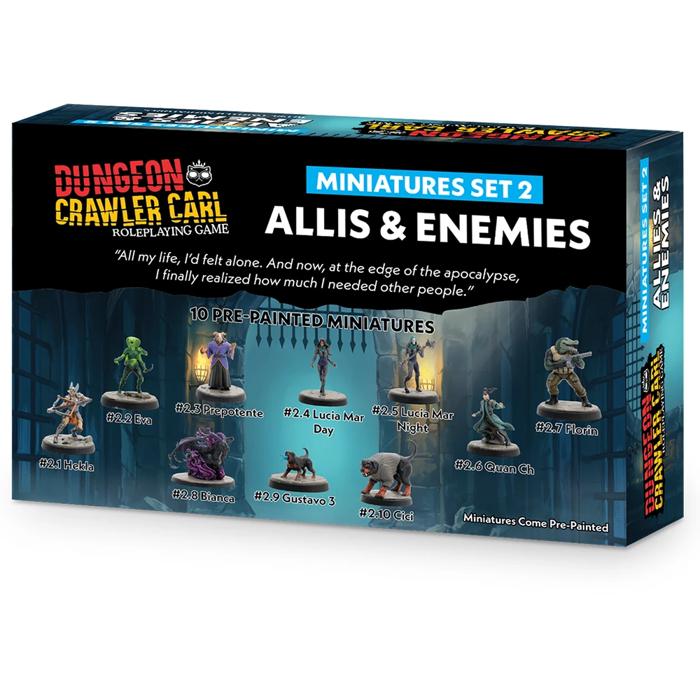 Dungeon Crawler Carl RPG: Miniatures Set 2: Enemies & Allies (Preorder)