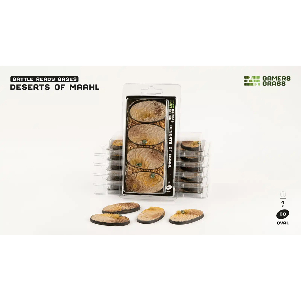 Battle Ready Bases: Deserts of Maahl - Oval 60mm (4)