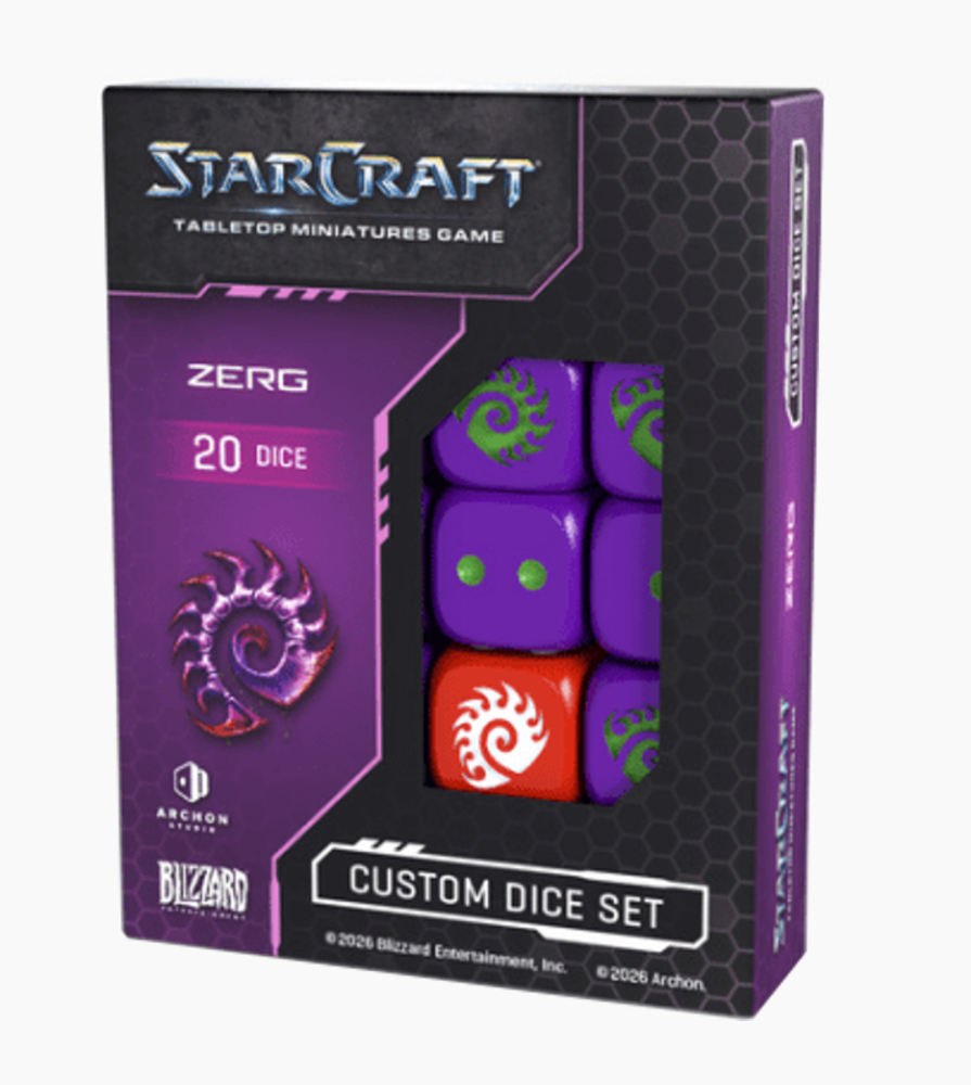 Starcraft: Zerg Custom Dice Set (Preorder)