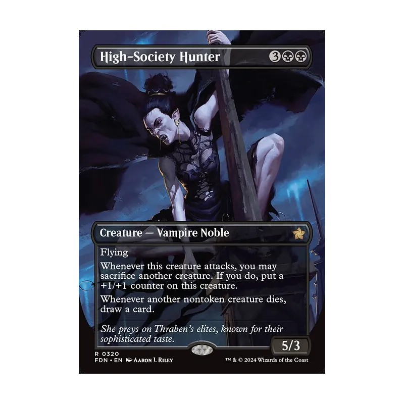 High-Society Hunter (Borderless) - Foundations (Near Mint)