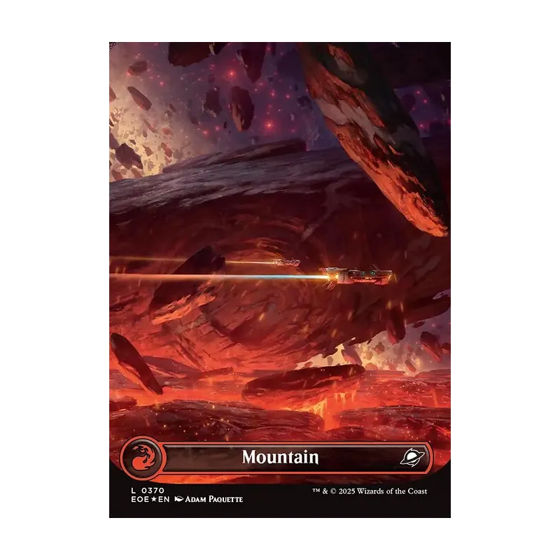 Mountain (0370) (Borderless) (Galaxy Foil) - Edge of Eternities (Foil Near Mint)