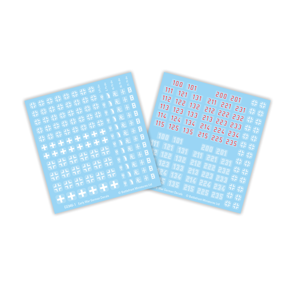 Flames of War WW2: German - Early War Decals (Preorder)