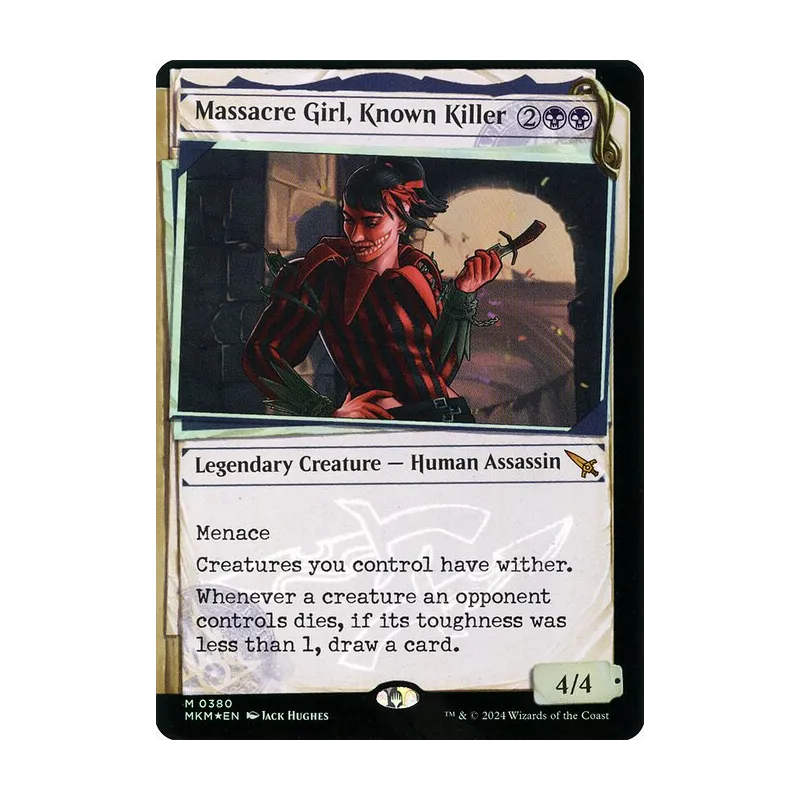Massacre Girl, Known Killer (Showcase) (Invisible Ink) - Murders at Karlov Manor (Foil Near Mint)