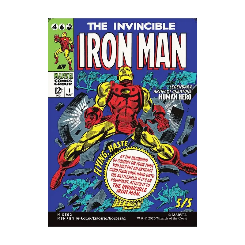 Tony Stark / The Invincible Iron Man (Borderless) (0392) - Marvel Super Heroes (Foil Near Mint)