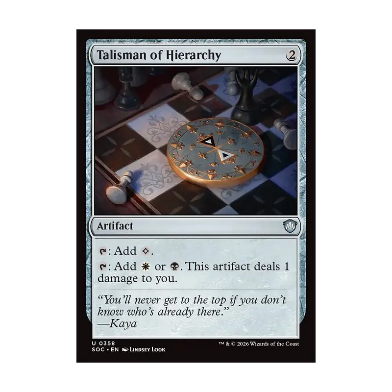 Talisman of Hierarchy - Secrets of Strixhaven Commander (Near Mint)