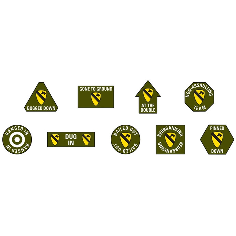 Flames of War: Vietnam - 1st Cavalry Division (Airmobile) Token Set (Last Chance)