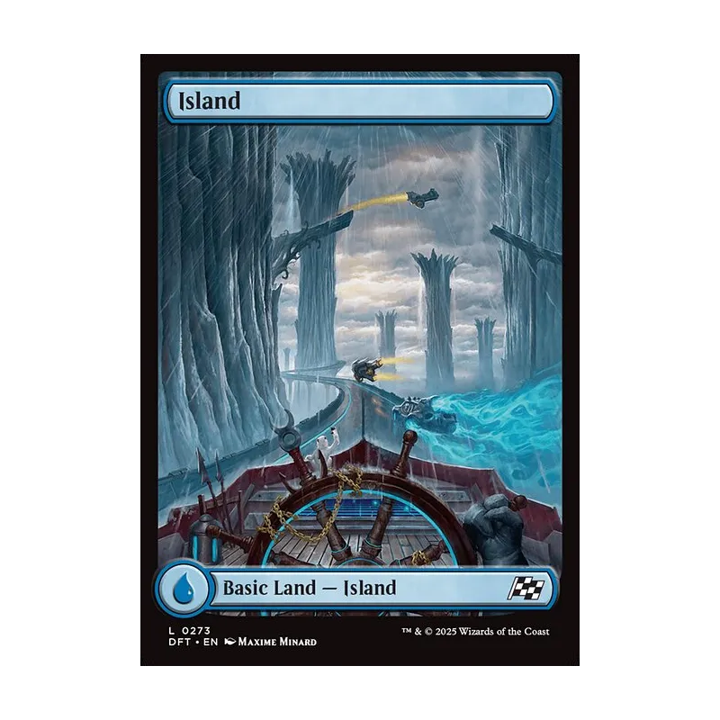 island mtg card (285) - FULL ART (Foil) Unfinity (UNF) #236 Illustrated by Adam Paquette Magic Island (The Hobbit)