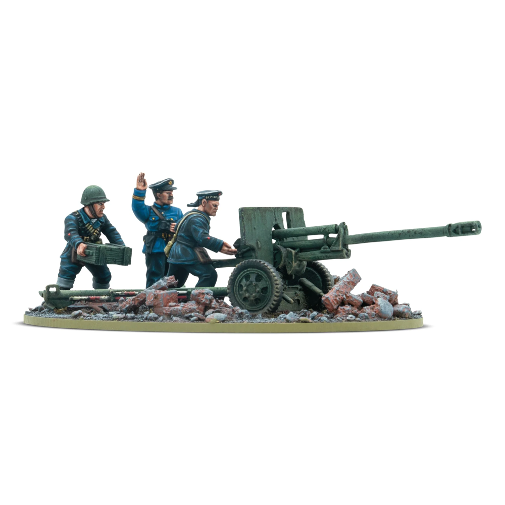 Bolt Action: Zis-3 Divisional Gun with Soviet Naval Brigade Crew (New Arrival)