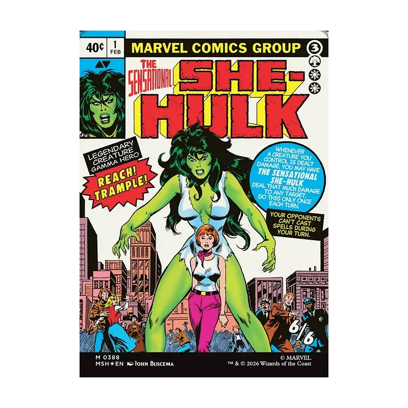 Jennifer Walters / The Sensational She-Hulk (Borderless) (0388) - Marvel Super Heroes (Foil Near Mint)