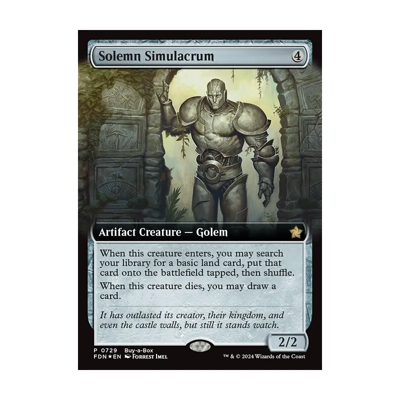 Solemn Simulacrum (Extended Art) - Foundations (Foil Near Mint)