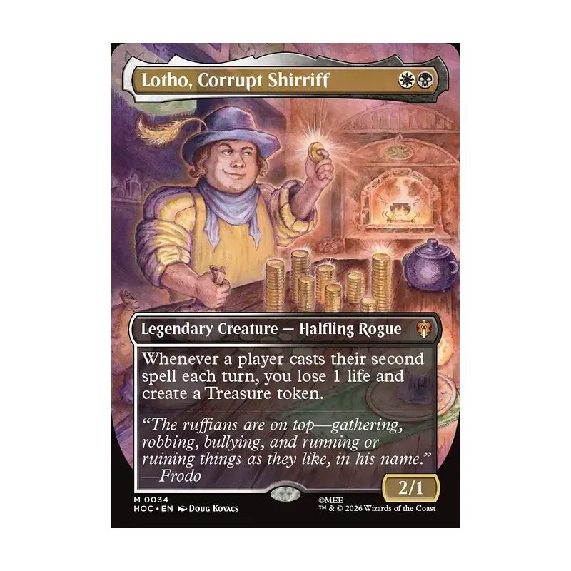 Lotho, Corrupt Shirriff (Borderless) - The Hobbit Eternal (Near Mint)