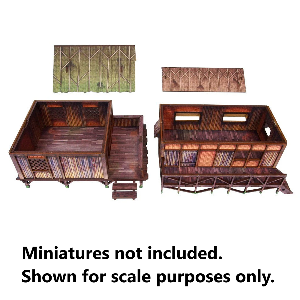 Bolt Action HDF Terrain: WW2 Pacific - Jungle Huts