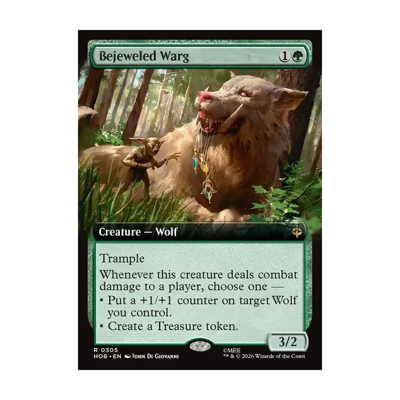 Bejeweled Warg (Extended Art) - The Hobbit (Near Mint)