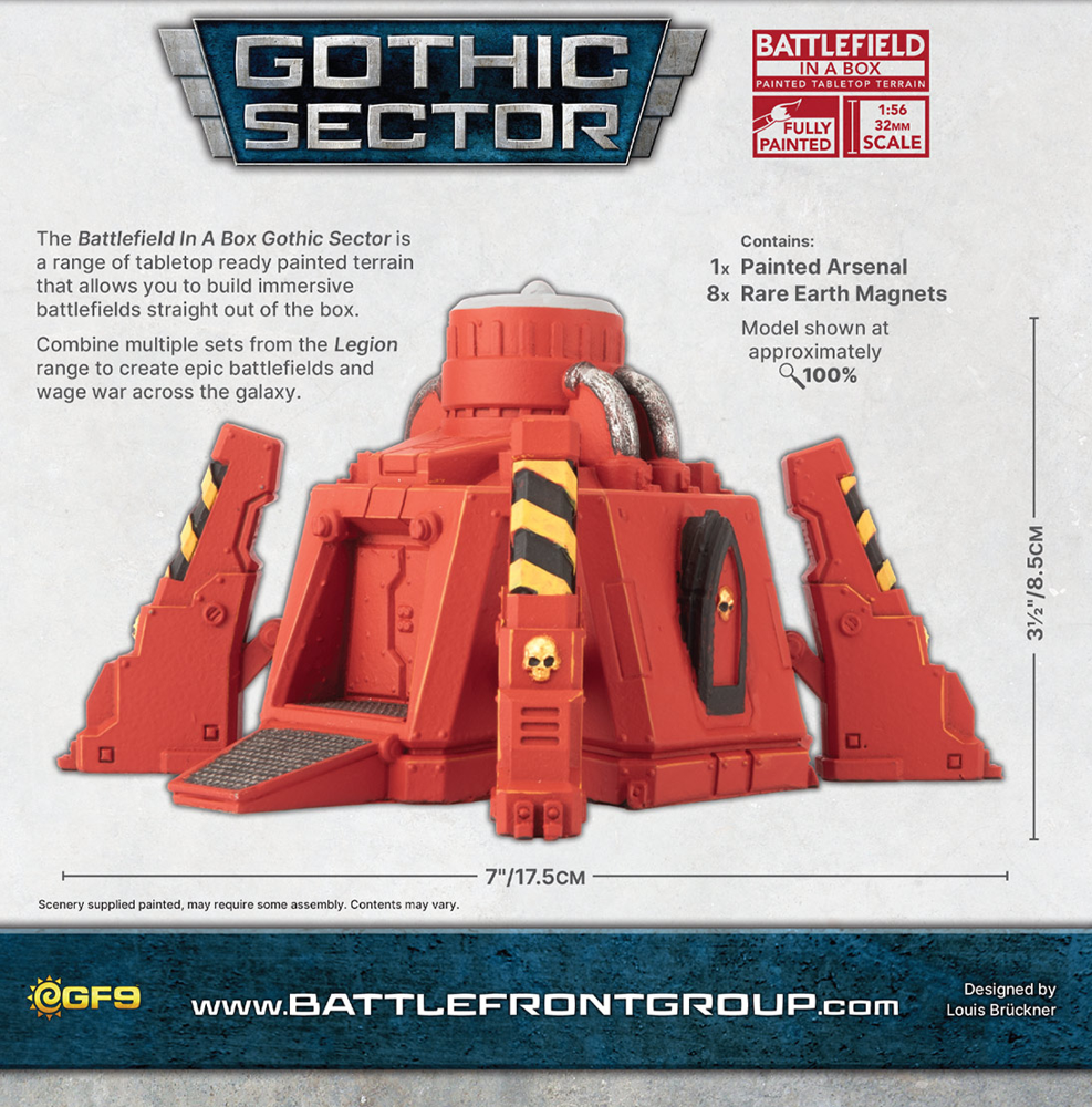 Battlefield in a Box: Gothic Sector - Legion Arsenal (Red Paint Scheme) (New Arrival)