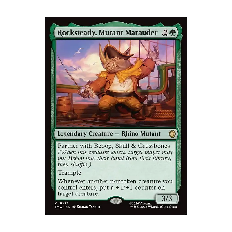 Rocksteady, Mutant Marauder (Surge Foil) - Teenage Mutant Ninja Turtles Commander (Foil Near Mint)