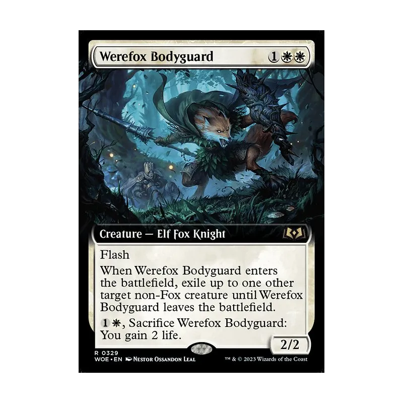 Werefox Bodyguard (Extended Art) - Wilds of Eldraine (Near Mint)