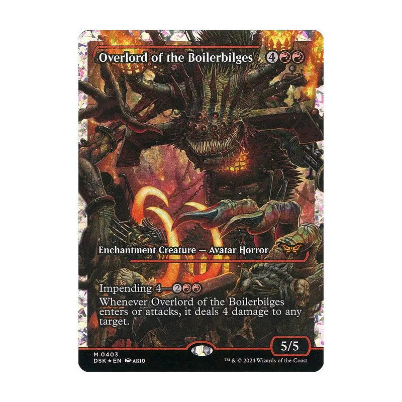 Overlord of the Boilerbilges (Showcase) (Fracture Foil) - Duskmourn: House of Horror (Foil Near Mint)