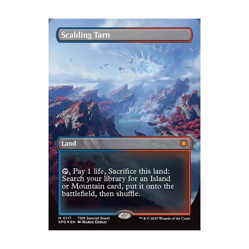 Scalding Tarn (Borderless) (Dragonscale Foil) - Special Guests (Foil Near Mint)