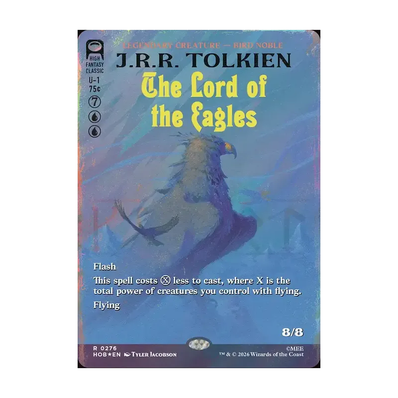 The Lord of the Eagles (Borderless) (Surge Foil) - The Hobbit (Foil Near Mint)
