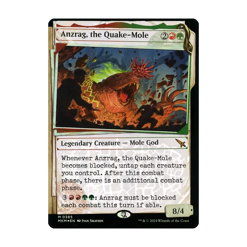 Anzrag, the Quake-Mole (Showcase) (Invisible Ink) - Murders at Karlov Manor (Foil Near Mint)