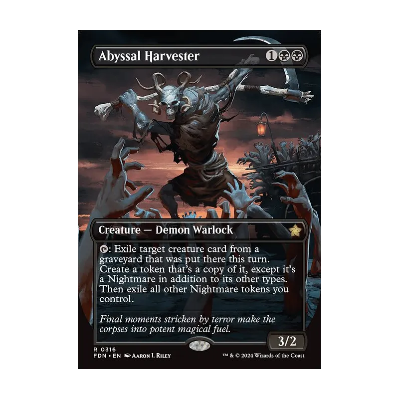Abyssal Harvester (Borderless) - Foundations (Near Mint)